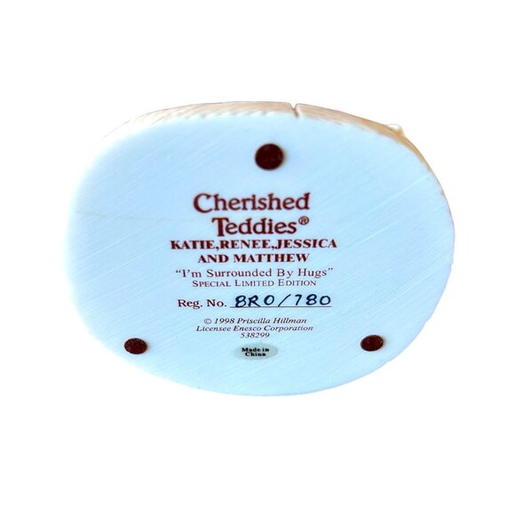 Cherished Teddies Figurine "Im Surrounded By Hugs" Limited Edition 1998 - Picture 6 of 7